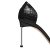 Halbglänzende Pumps mit Python-Print und Spire D’Orsay-Absatz