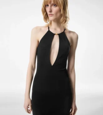 Halterneck-Abendkleid mit Cut-Out