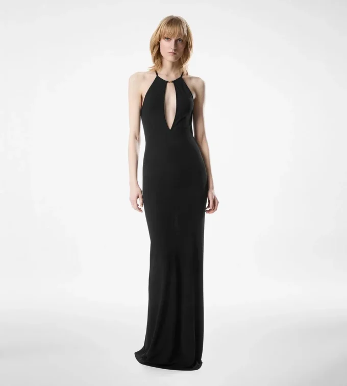Halterneck-Abendkleid mit Cut-Out Halterneck-Abendkleid mit Cut-Out