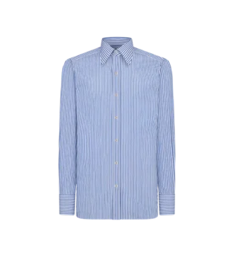 Helles Slim-Fit-Hemd mit Nadelstreifen