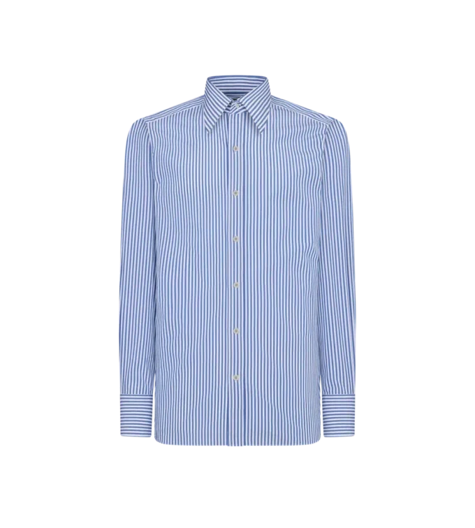 Helles Slim-Fit-Hemd mit Nadelstreifen