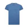 Indigo-gefärbtes T-Shirt mit Rundhalsausschnitt