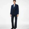 Indigo-Jacke mit Fischgrätenmuster Indigo-Jacke mit Fischgrätenmuster