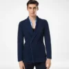 Indigo-Jacke mit Fischgrätenmuster Indigo-Jacke mit Fischgrätenmuster