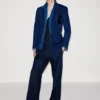 Indigo-Jacke mit Fischgrätenmuster Indigo-Jacke mit Fischgrätenmuster