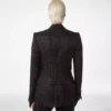 Jacquard-Polka-Dot-Duchesse-Einreiherjacke