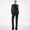 Jacquard-Polka-Dot-Duchesse-Einreiherjacke