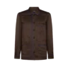 Jacquard-Pyjamahemd mit Mikropunkt-Paspelierung Jacquard-Pyjamahemd mit Mikropunkt-Paspelierung