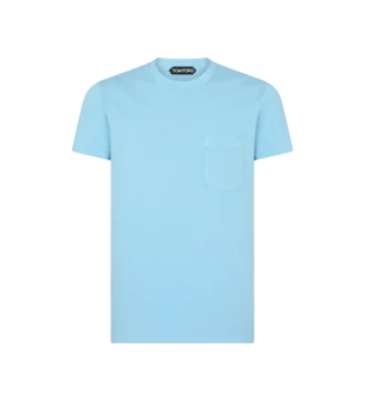Kaltgefärbtes Baumwoll-T-Shirt mit Rundhalsausschnitt
