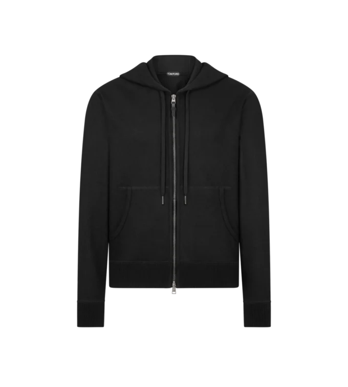 Kaschmir-Hoodie mit Reißverschluss