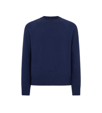 Kaschmir-Lammwollpullover mit Rundhalsausschnitt