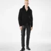 Kaschmir-Strickjacke mit Lammfellkragen Kaschmir-Strickjacke mit Lammfellkragen