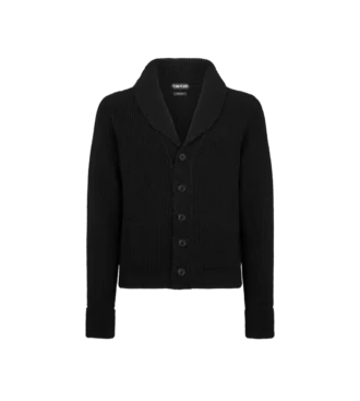Kaschmir-Strickjacke mit Schalkragen