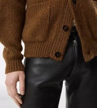 Kaschmir-Strickjacke mit Schalkragen