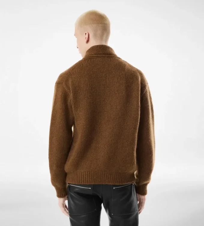 Kaschmir-Strickjacke mit Schalkragen Kaschmir-Strickjacke mit Schalkragen