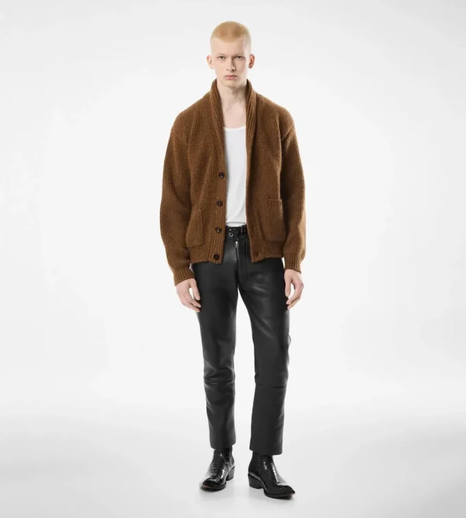 Kaschmir-Strickjacke mit Schalkragen Kaschmir-Strickjacke mit Schalkragen