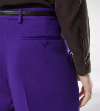 Kaschmirhose mit doppelt teilbarer Twill-Struktur