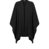 Kaschmirponcho mit tonalem Tf-Sticklogo