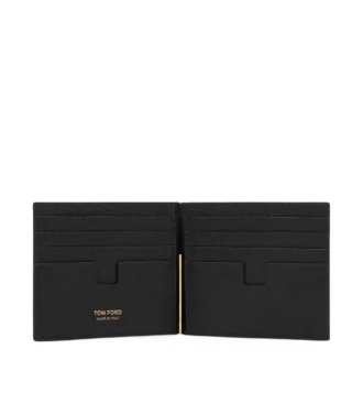 Kleine Geldklammer-Brieftasche aus genarbtem Leder