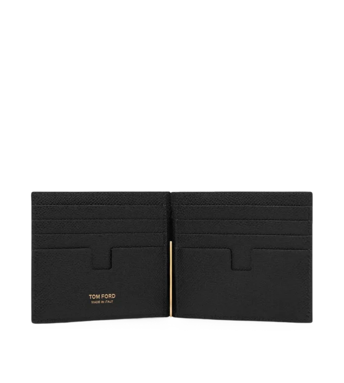 Kleine Geldklammer-Brieftasche aus genarbtem Leder