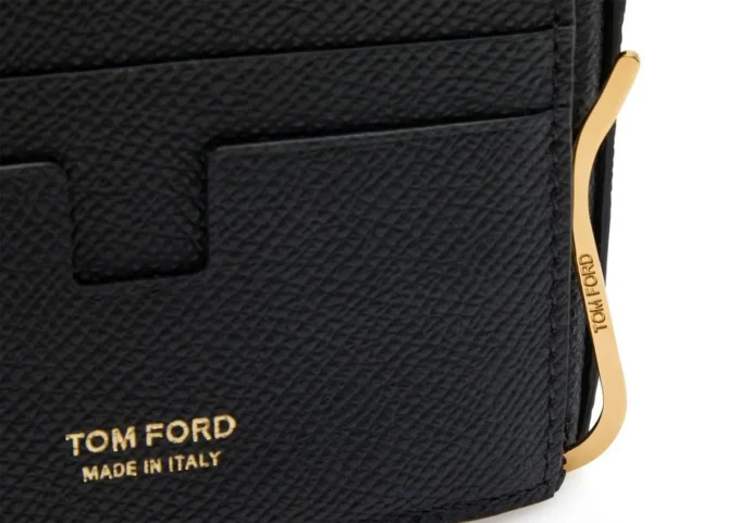 Kleine Geldklammer-Brieftasche aus genarbtem Leder