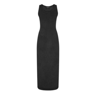 Knielanges Weste-Kleid mit Tom Ford Metallplakette