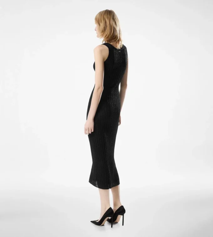 Knielanges Weste-Kleid mit Tom Ford Metallplakette Knielanges Weste-Kleid mit Tom Ford Metallplakette