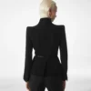 Kompakte Stretch-Bouclé-Wickeljacke Kompakte Stretch-Bouclé-Wickeljacke