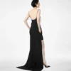 Kristallbesticktes, ärmelloses, asymmetrisches Cocktailkleid Kristallbesticktes, ärmelloses, asymmetrisches Cocktailkleid