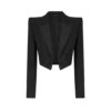 Kurze Smokingjacke aus Woll-Seiden-Mischung mit doppelter Knopfleiste Kurze Smokingjacke aus Woll-Seiden-Mischung mit doppelter Knopfleiste