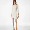 Kurzes Kleid mit Cut-Out und Kettenverschluss