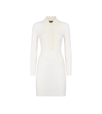 Kurzes Polo-Kleid mit Plastron