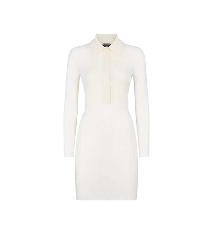 Kurzes Polo-Kleid mit Plastron