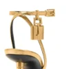 Laminierte Nappa-Leder-Padlock-Sandale mit spitzer Zehenpartie, 85 mm Laminierte Nappa-Leder-Padlock-Sandale mit spitzer Zehenpartie, 85 mm