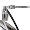 Laminierte Nappa-Leder-Sandale mit spitzer Zehenpartie und Padlock-Verschluss Laminierte Nappa-Leder-Sandale mit spitzer Zehenpartie und Padlock-Verschluss