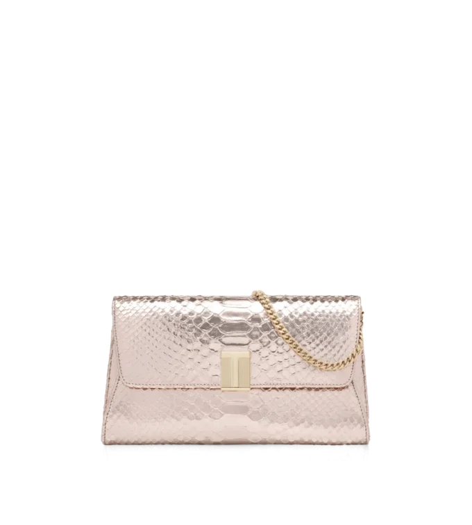 Laminierte Python Nobile Clutch mit Prägung Laminierte Python Nobile Clutch mit Prägung