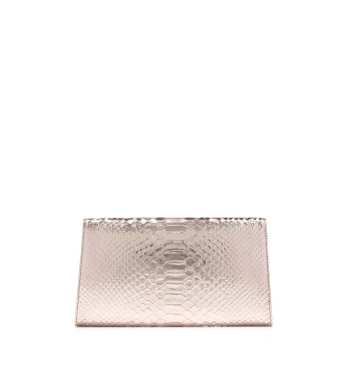 Laminierte Python Nobile Clutch mit Prägung Laminierte Python Nobile Clutch mit Prägung