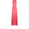 Langes Kleid aus Kaschmir und Seide mit tiefem Ausschnitt und offenem Rücken