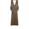 Langes Kleid mit V-Ausschnitt und offenem Rücken Langes Kleid mit V-Ausschnitt und offenem Rücken