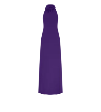 Langes Neckholder-Kleid mit Taschen und offenem Rücken Langes Neckholder-Kleid mit Taschen und offenem Rücken