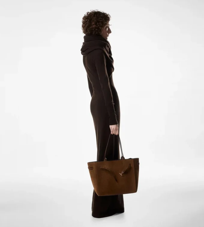 Mittelgroße Audrey-Tasche aus Wildleder Mittelgroße Audrey-Tasche aus Wildleder