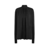 Langärmelige Bluse aus gewaschener Seidengeorgette Langärmelige Bluse aus gewaschener Seidengeorgette