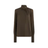 Langärmelige Bluse aus gewaschener Seidengeorgette Langärmelige Bluse aus gewaschener Seidengeorgette