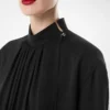 Langärmelige Bluse aus gewaschener Seidengeorgette Langärmelige Bluse aus gewaschener Seidengeorgette