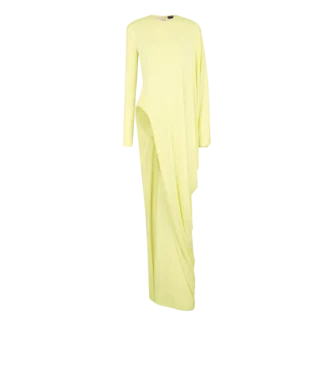 Langärmeliges Abendkleid aus Crêpe-Jersey