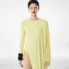 Langärmeliges Abendkleid aus Crêpe-Jersey Langärmeliges Abendkleid aus Crêpe-Jersey