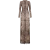 Langärmeliges Abendkleid mit Stehkragen Langärmeliges Abendkleid mit Stehkragen