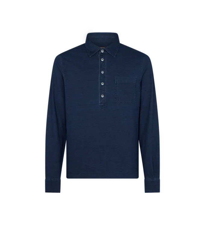 Langärmliges Baumwoll-Polo
