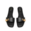 Leder-Pantolette mit Vorhängeschloss Leder-Pantolette mit Vorhängeschloss