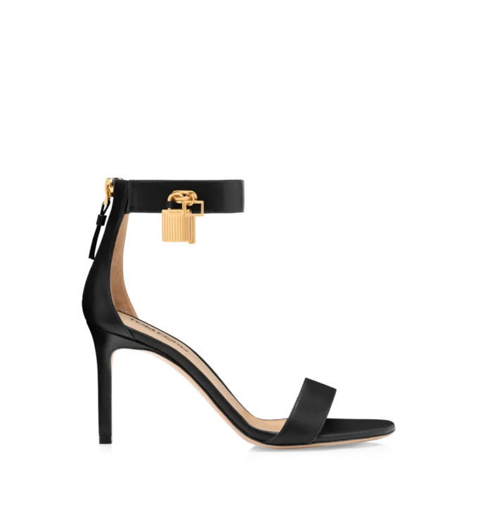 Leder-Sandalen mit Vorhängeschloss Leder-Sandalen mit Vorhängeschloss